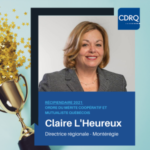 Claire L'Heureux, ordre du mérite 2021