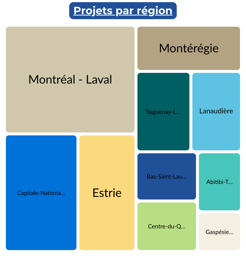 Projets CDRQ 2024 par région