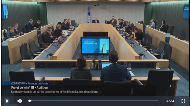 Commission parlementaire - Loi coop